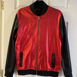 INC Red metallic jacket size small
